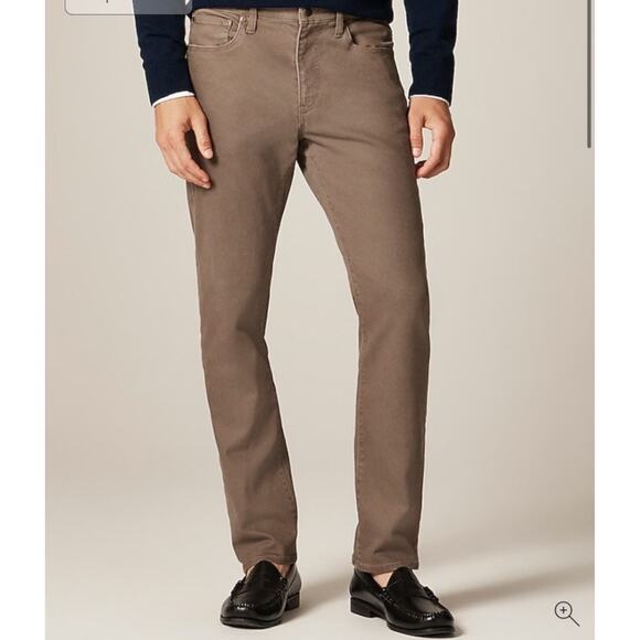 J Crew Men's 770 Straight Fit Bergen 5 Pocket Pant 28 x 32 Balsam Bark Brown - Picture 1 of 16